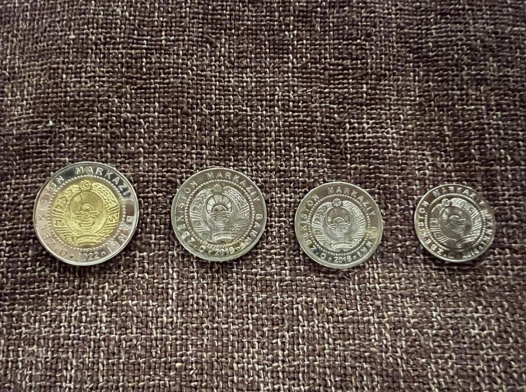 ウズベキスタンの通貨スムの硬貨裏面の画像です。