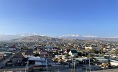 キルギスのビシュケクにある我が家からの景色