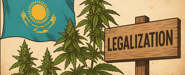 カザフスタンにおいて産業用大麻が合法化されたことに関する記事のアイキャッチ画像です。