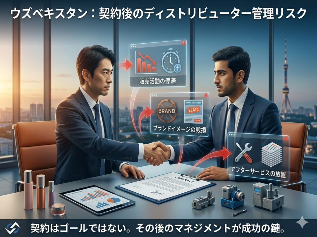 ウズベキスタンのディストリビューターとの契約後のリスクについての画像